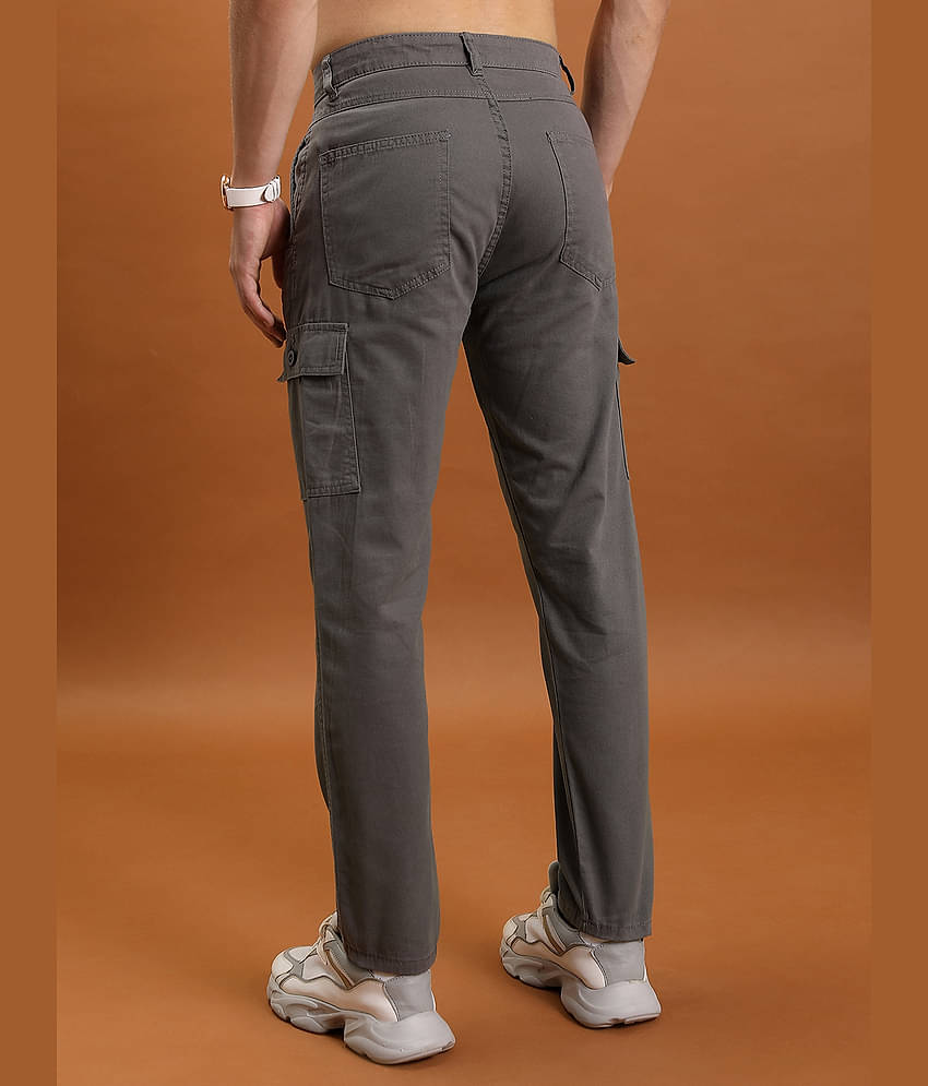 Highlander Regular Flat Men's Cargos - Grey ( Pack of 1 )
