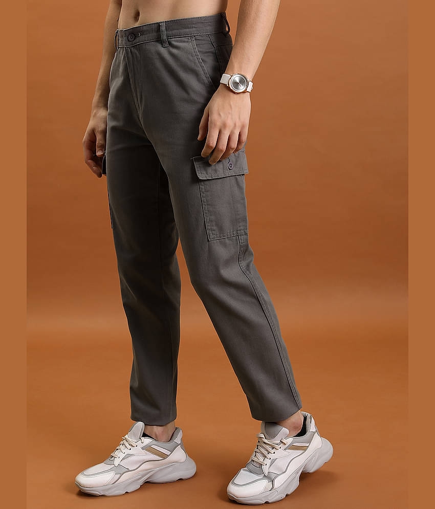 Highlander Regular Flat Men's Cargos - Grey ( Pack of 1 )