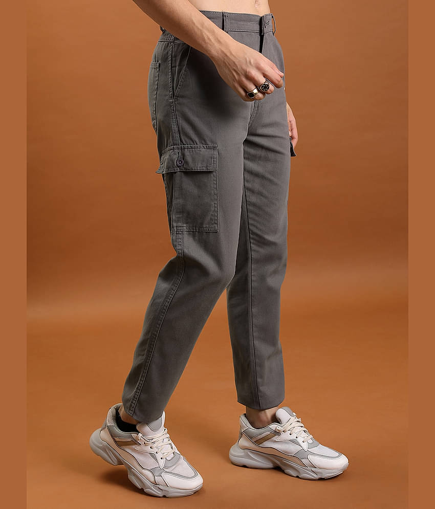 Highlander Regular Flat Men's Cargos - Grey ( Pack of 1 )