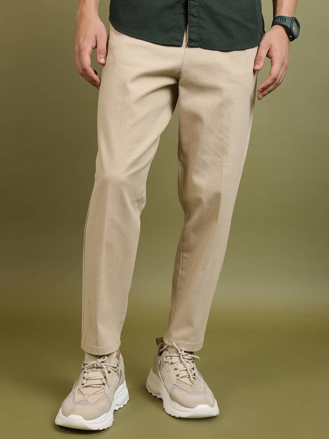 Highlander Regular Men's Trouser - Beige ( Pack of 1 ) - Trousers | Buy online on ZillyBuy