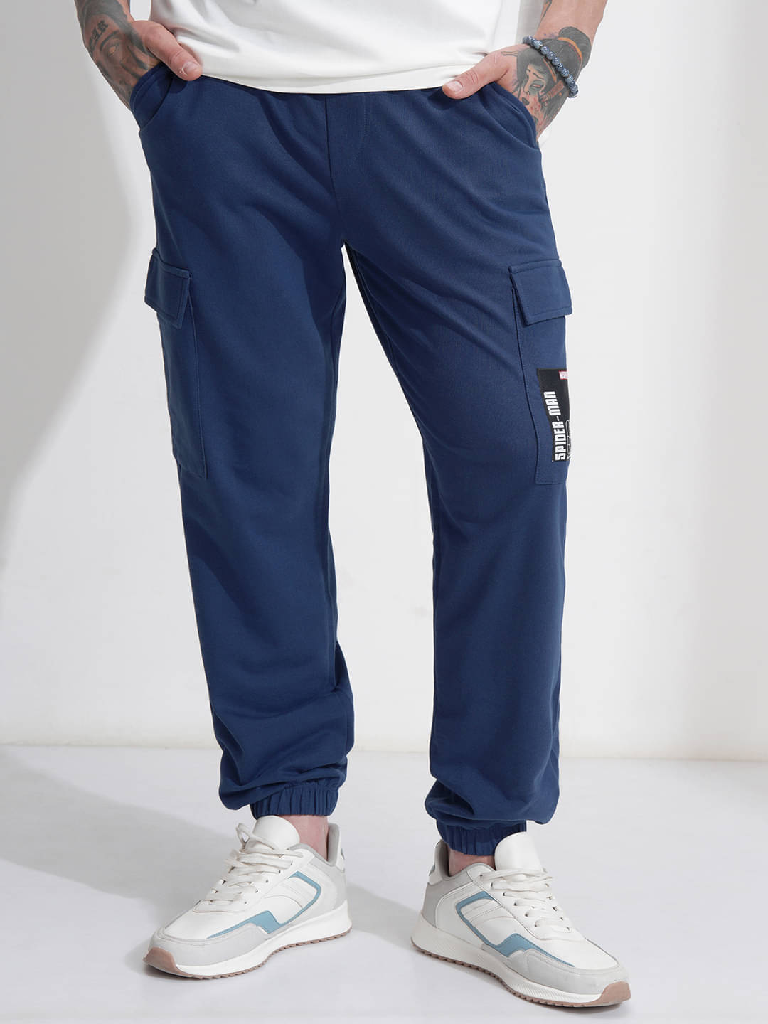     			Highlander Relax Flat Men's Cargos - Blue ( Pack of 1 )