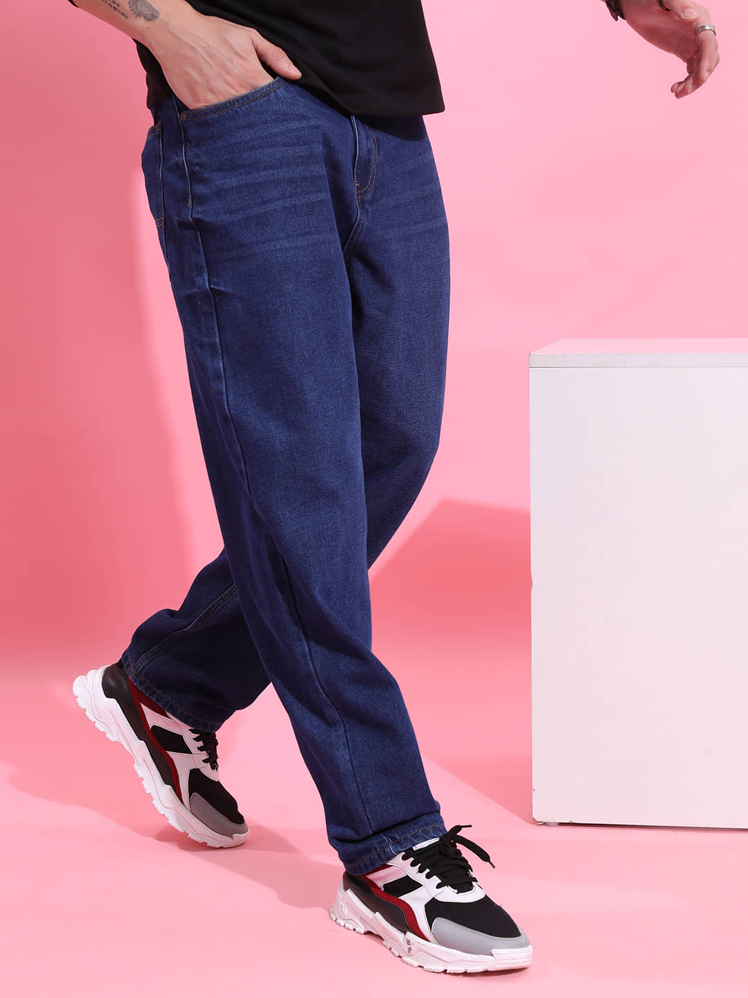 Highlander Relaxed Basic Men's Jeans - Blue ( Pack of 1 ) Highlander Relaxed Basic Men's Jeans - Blue ( Pack of 1 )