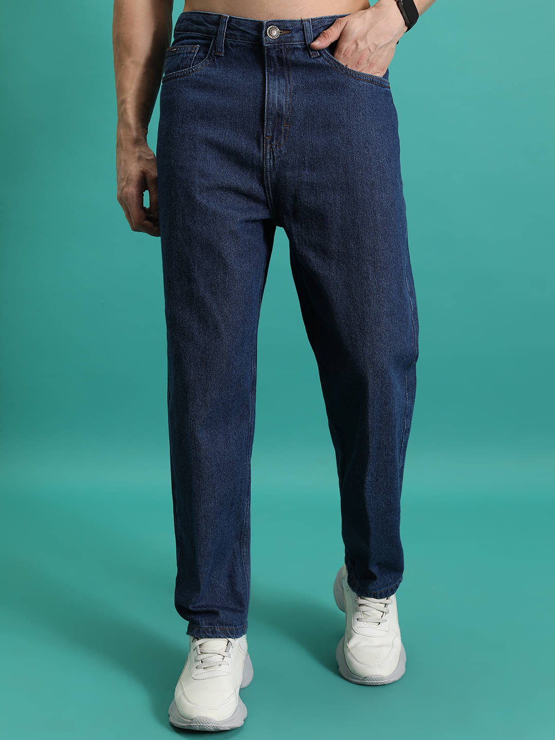     			Highlander Relaxed Basic Men's Jeans - Blue ( Pack of 1 )
