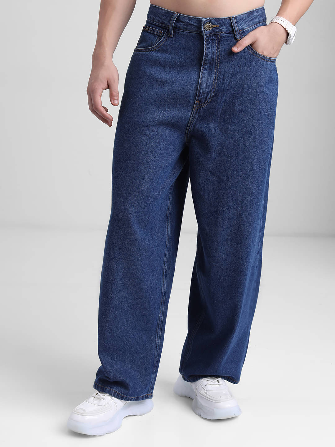     			Highlander Relaxed Basic Men's Jeans - Blue ( Pack of 1 )