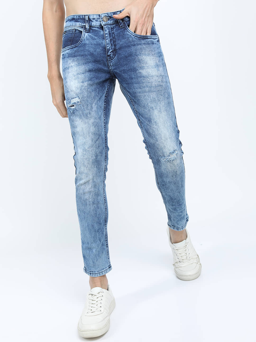Highlander Skinny Fit Solid Men's Jeans - Blue ( Pack of 1 ) - Jeans | Buy online on ZillyBuy