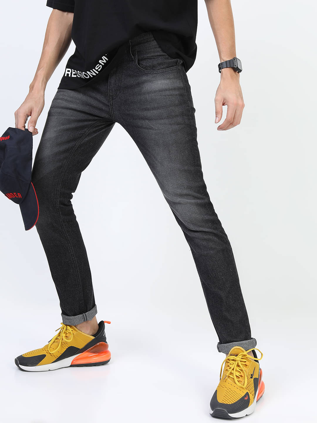 Highlander Skinny Fit Basic Men's Jeans - Grey ( Pack of 1 ) Highlander Skinny Fit Basic Men's Jeans - Grey ( Pack of 1 )