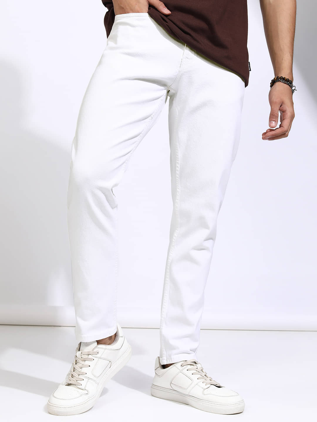 Highlander Slim Fit Solid Men's Jeans - White ( Pack of 1 ) - Jeans | Buy online on ZillyBuy
