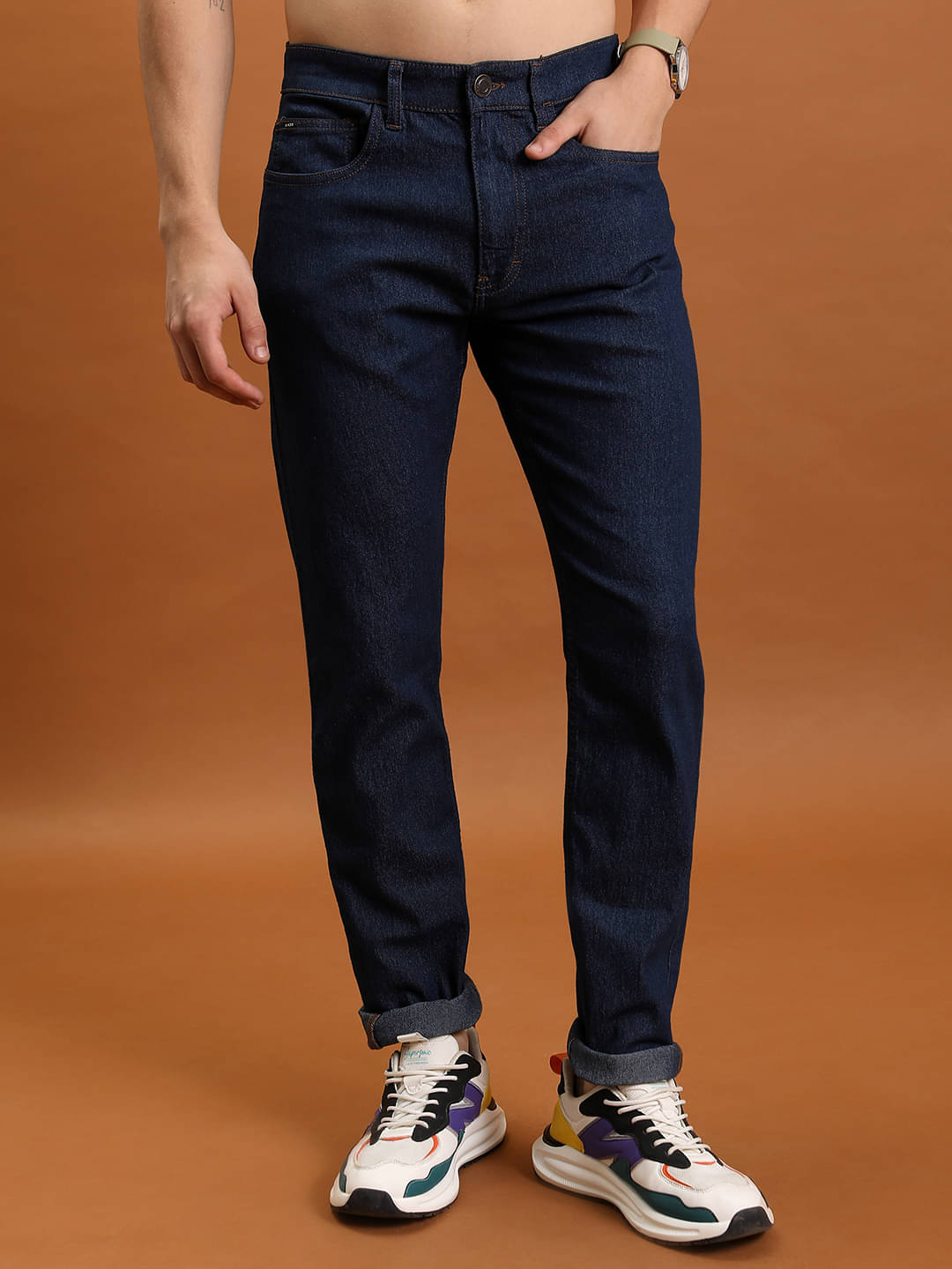     			Highlander Slim Fit Basic Men's Jeans - Indigo Blue ( Pack of 1 )