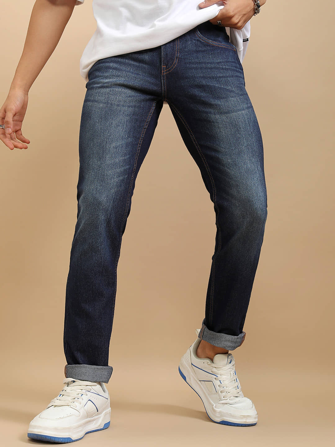 Highlander Slim Fit Solid Men's Jeans - Dark Blue ( Pack of 1 ) - Jeans | Buy online on ZillyBuy