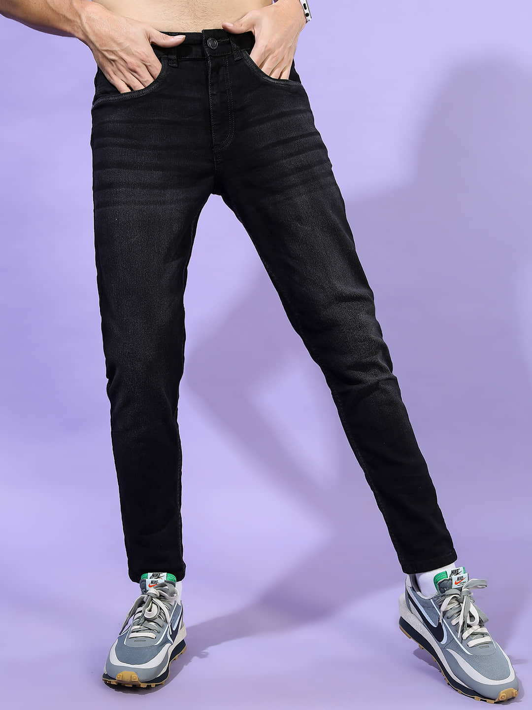 Highlander Slim Fit Solid Men's Jeans - Black ( Pack of 1 ) - Jeans | Buy online on ZillyBuy