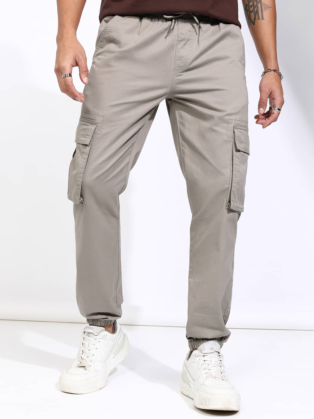     			Highlander Slim Flat Men's Joggers - Blue ( Pack of 1 )
