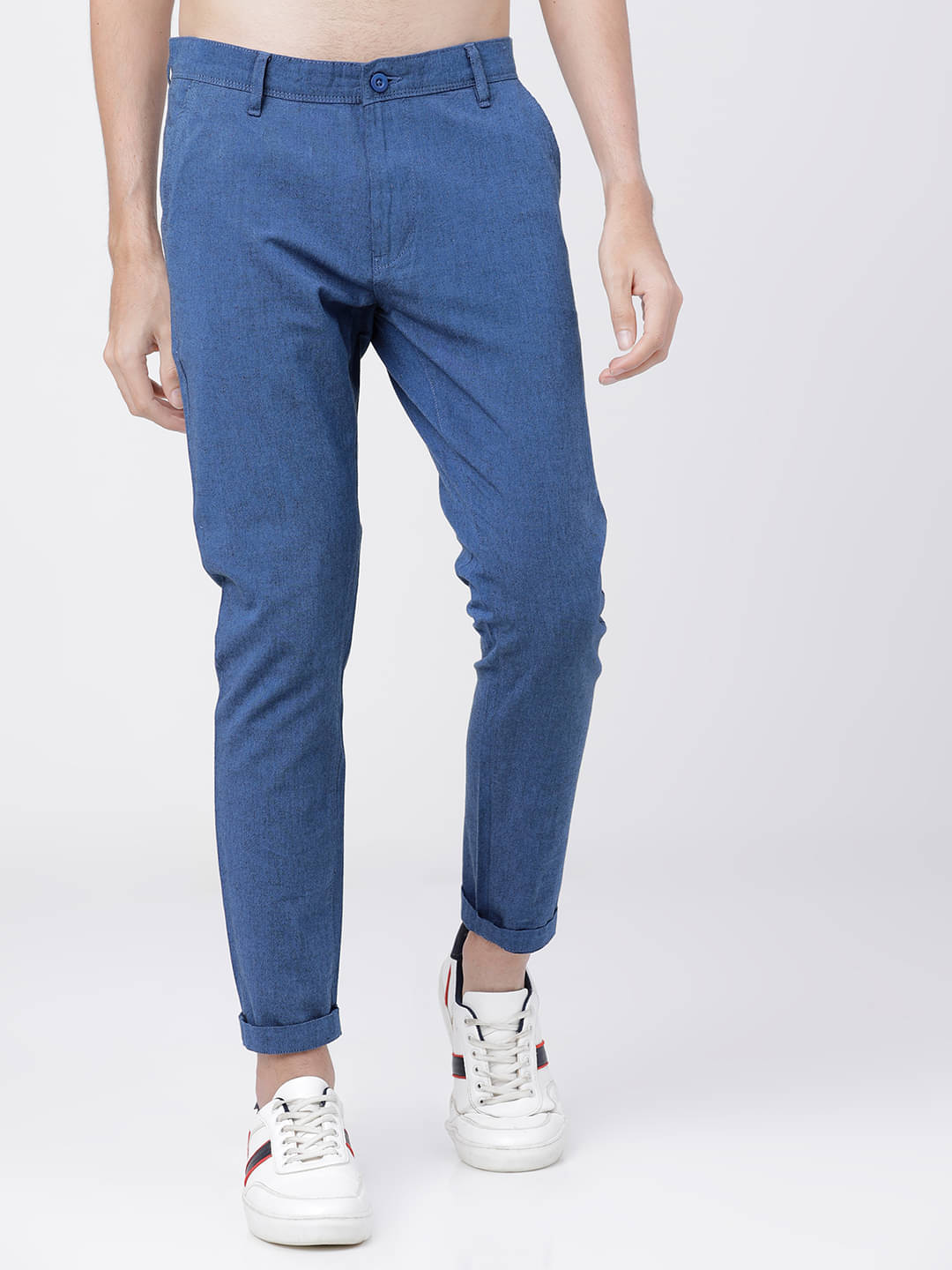     			Highlander Slim Flat Men's Chinos - Blue ( Pack of 1 )