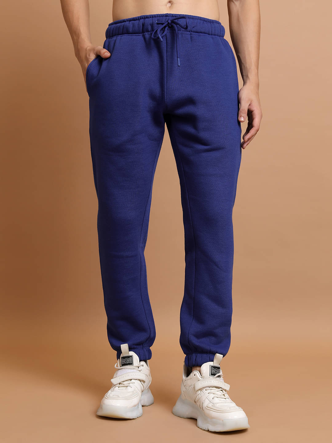     			Highlander Slim Flat Men's Joggers - Blue ( Pack of 1 )