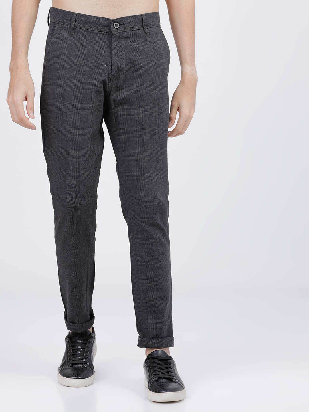     			Highlander Slim Flat Men's Chinos - Black ( Pack of 1 )