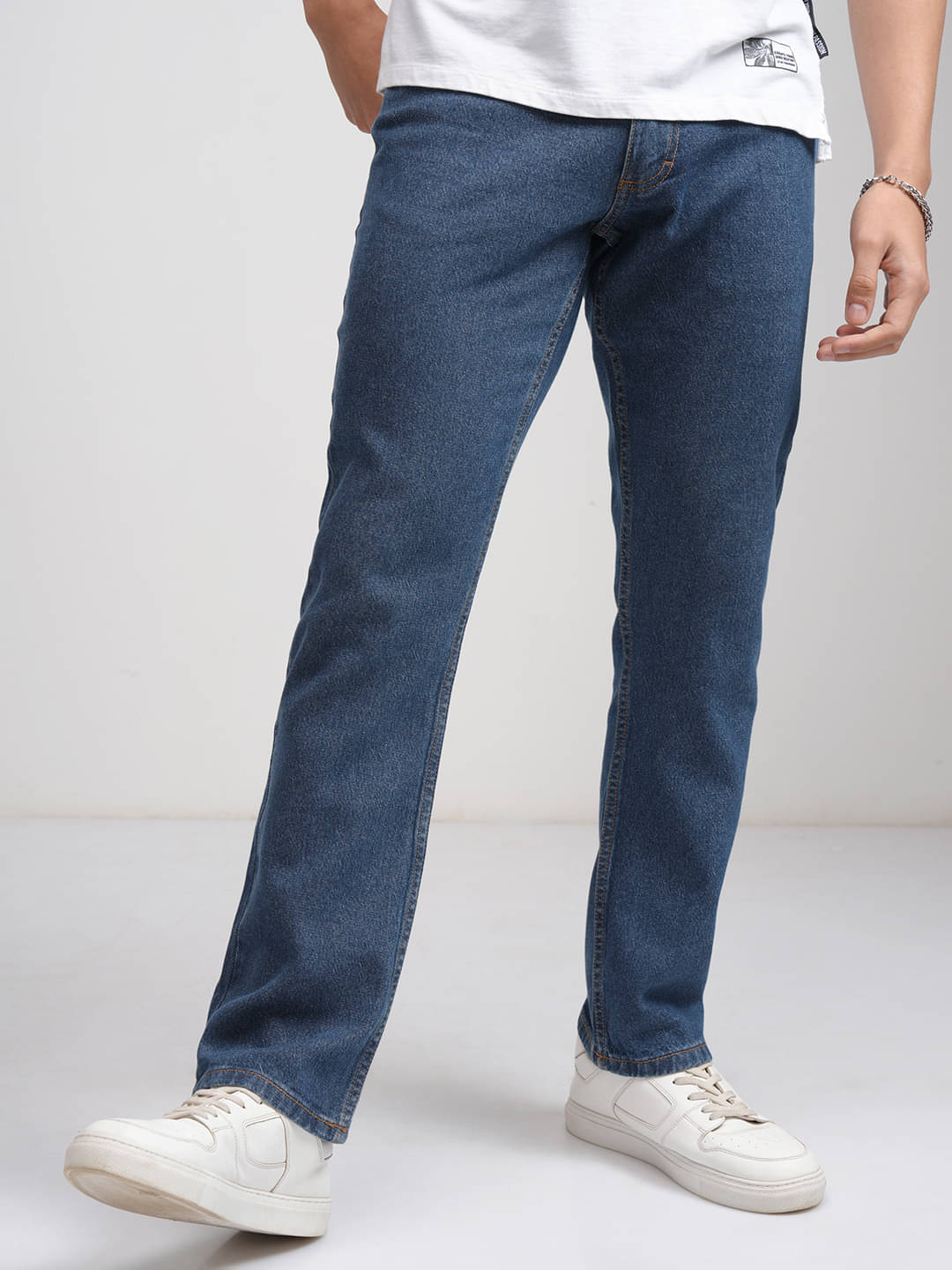 Highlander Straight Basic Men's Jeans - Blue ( Pack of 1 ) Highlander Straight Basic Men's Jeans - Blue ( Pack of 1 )