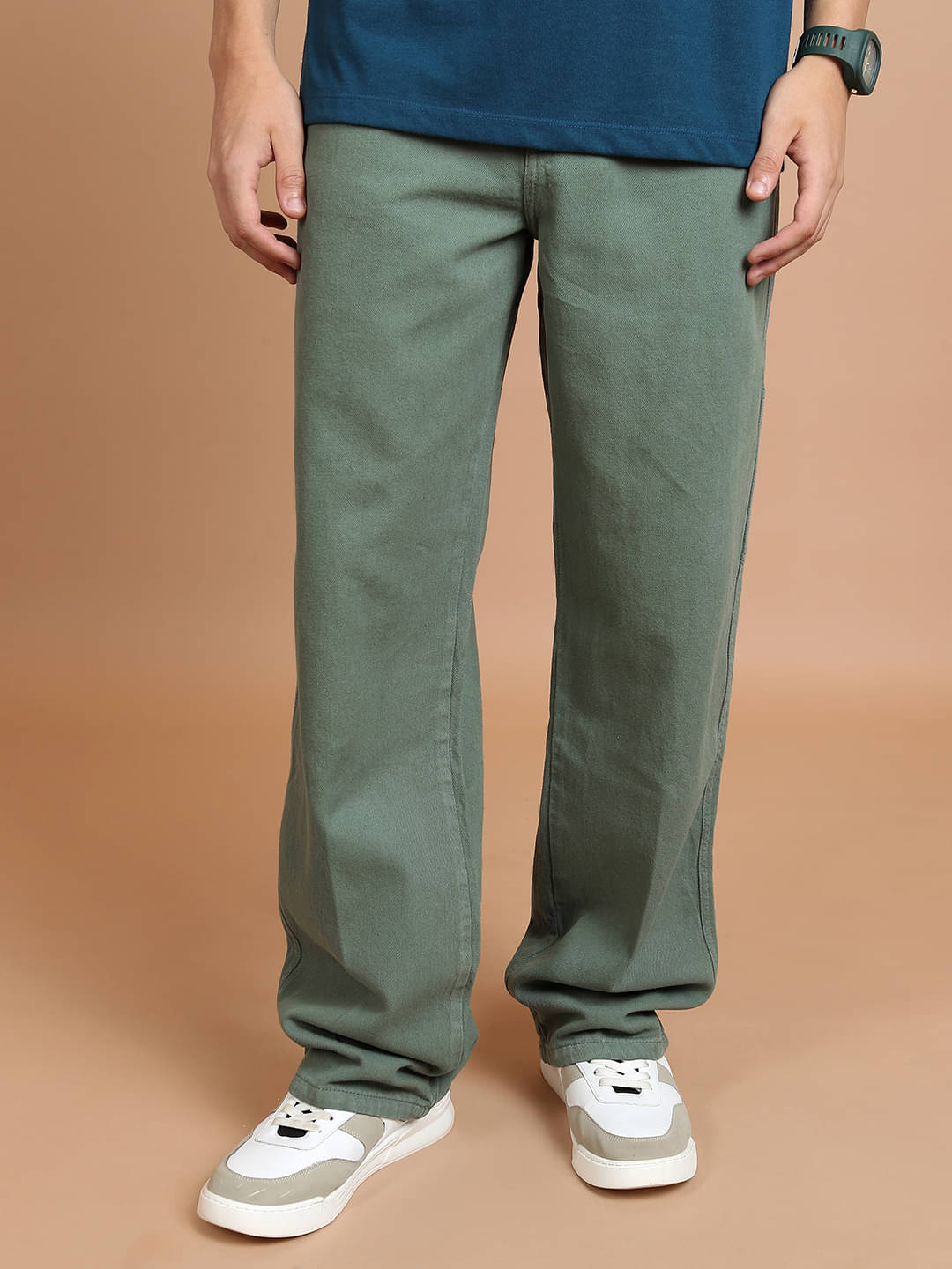 Highlander Straight Basic Men's Jeans - Green ( Pack of 1 )     			Highlander Straight Basic Men's Jeans - Green ( Pack of 1 )