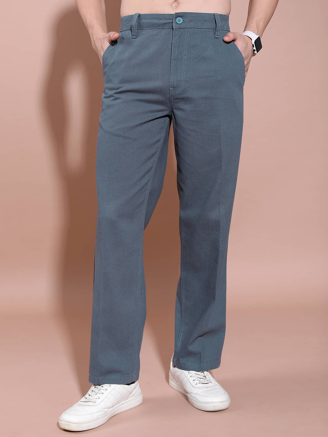     			Highlander Straight Flat Men's Trouser - Beige ( Pack of 1 )