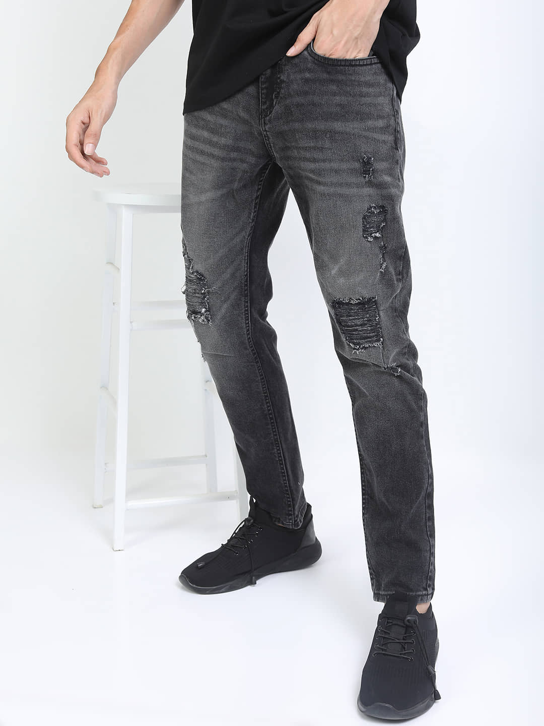 Highlander Men's Jeans - Dark Grey ( Pack of 1 ) - Jeans | Buy online on ZillyBuy