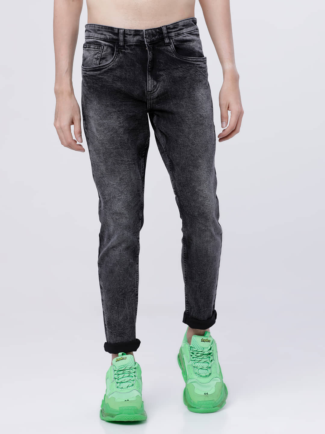 Highlander Men's Jeans - Dark Grey ( Pack of 1 ) - Jeans | Buy online on ZillyBuy