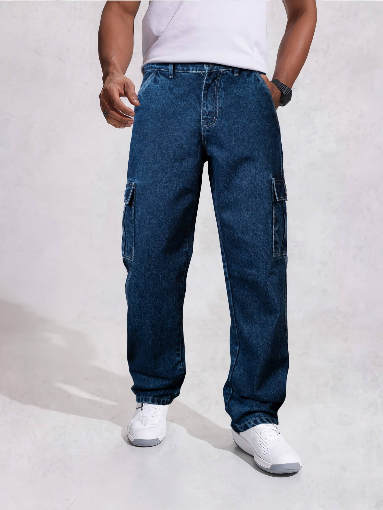 JB JUST BLACK Washed Men's Jeans - Dark Blue ( Pack of 1 ) JB JUST BLACK Washed Men's Jeans - Dark Blue ( Pack of 1 )