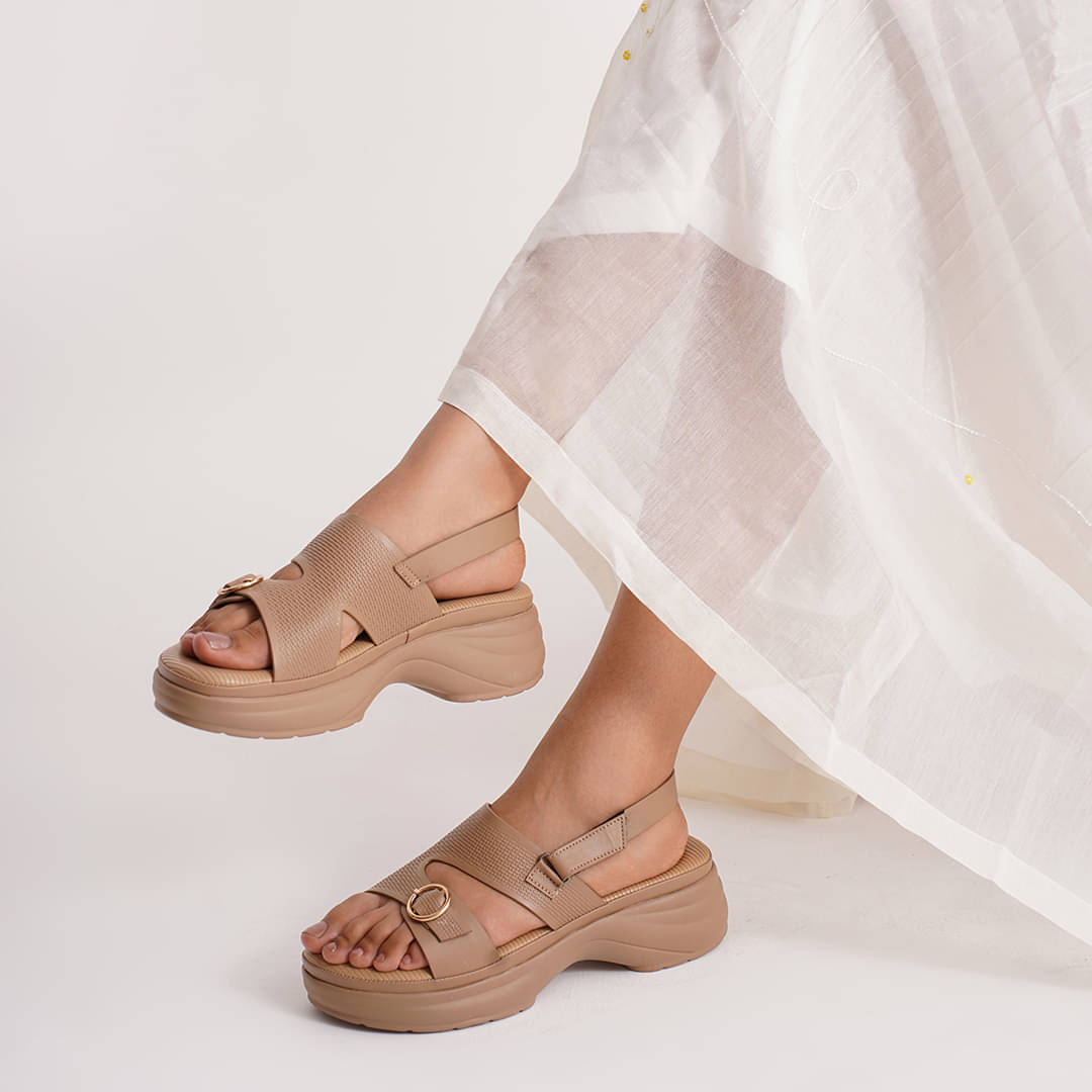     			JM Looks Beige Women's Sandal Heels