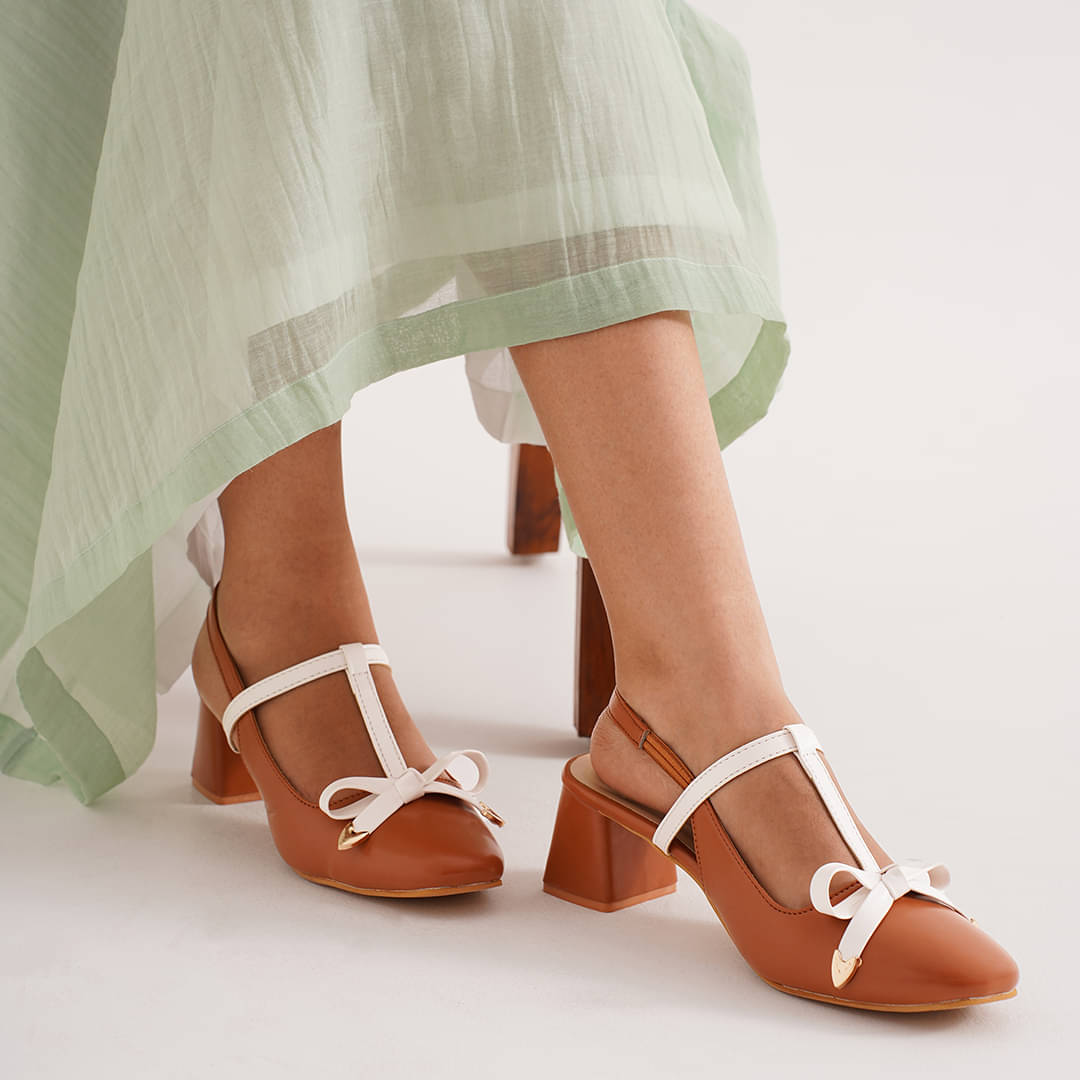     			JM Looks Tan Women's Sandal Heels