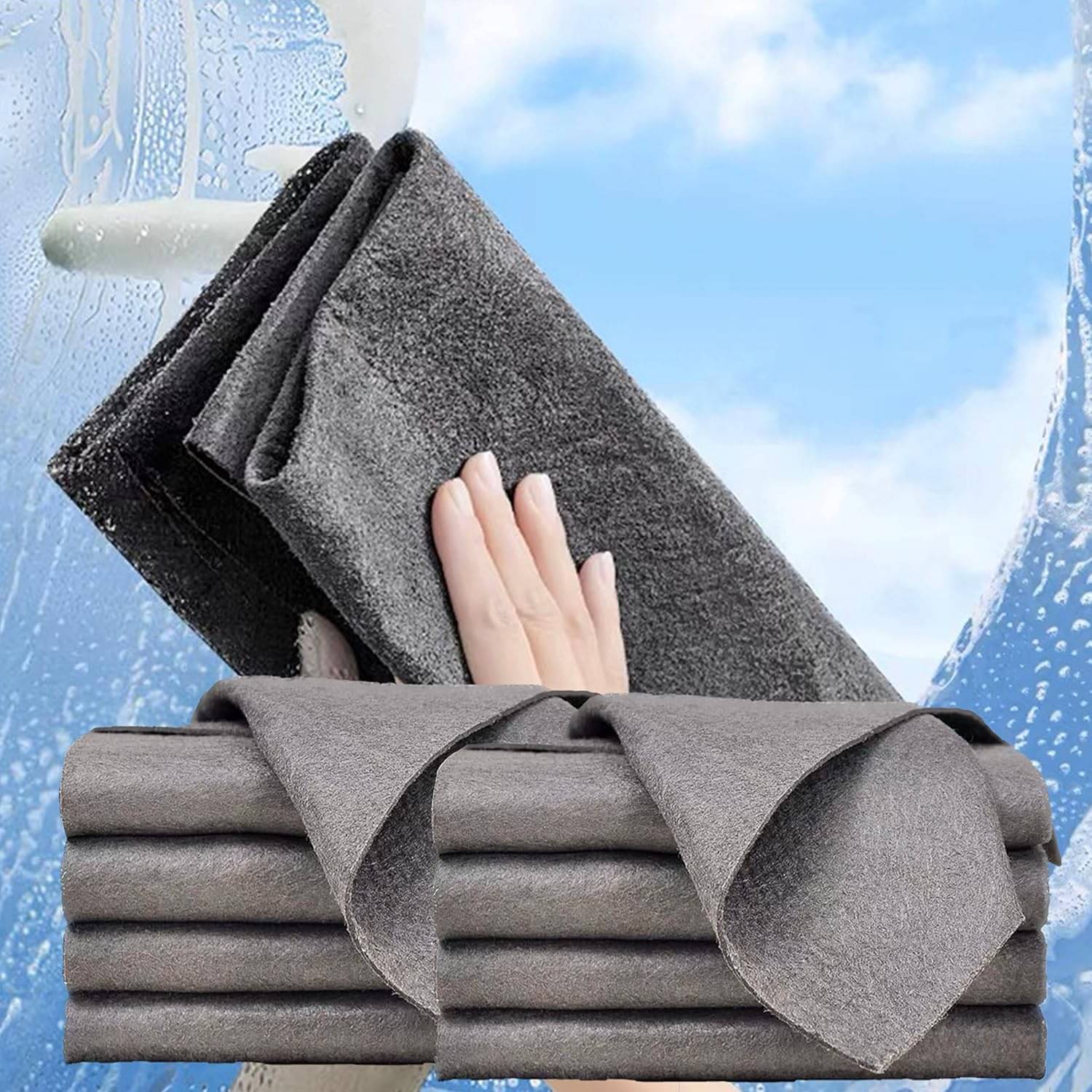 KRAMOX Reusable glass Cleaning Cloth All Purpose Cleaner Sponge NO 99 g Pack of 3 KRAMOX Reusable glass Cleaning Cloth All Purpose Cleaner Sponge NO 99 g Pack of 3