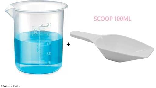 PREMIUM Measuring Beaker 250ml With 100ml Scoop For Laboratory Cup, Mugs Measuring Beaker - Scoop set PREMIUM Measuring Beaker 250ml With 100ml Scoop For Laboratory Cup, Mugs Measuring Beaker - Scoop set