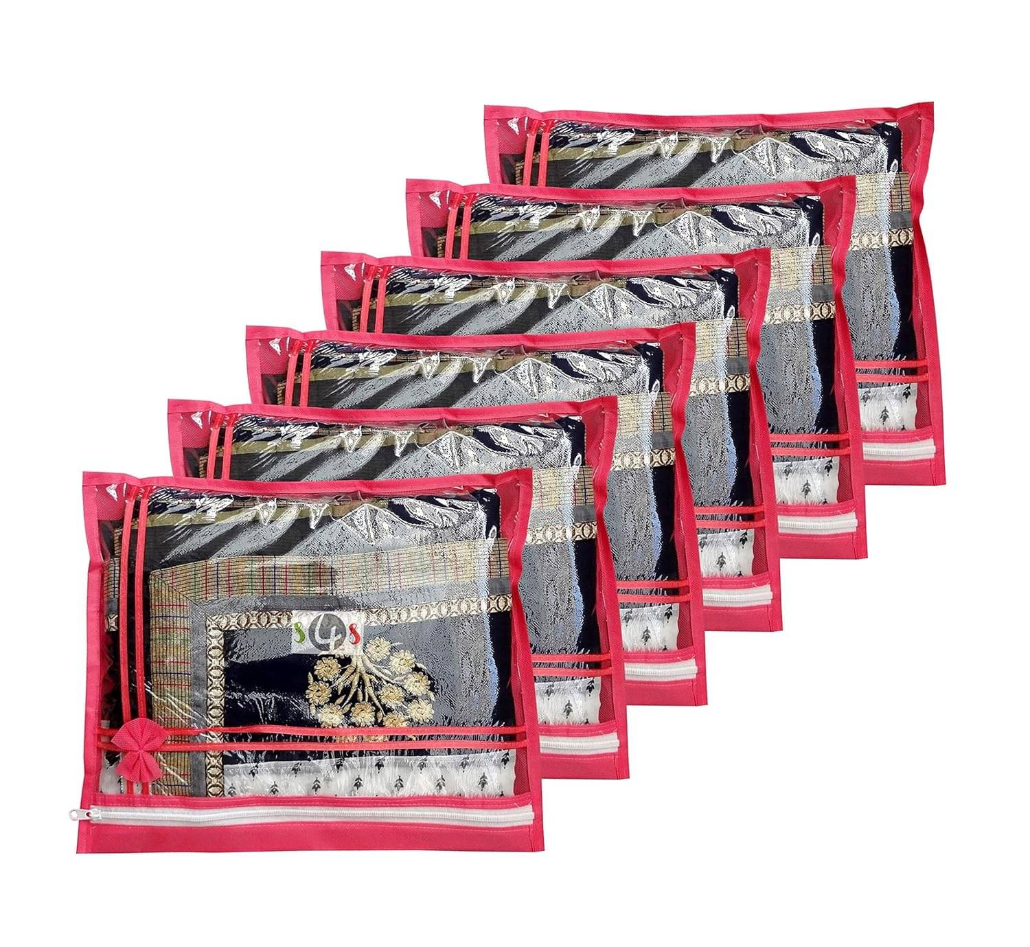    			Pankhuri Pack of 6 | Fancy Ribbon Saree Covers