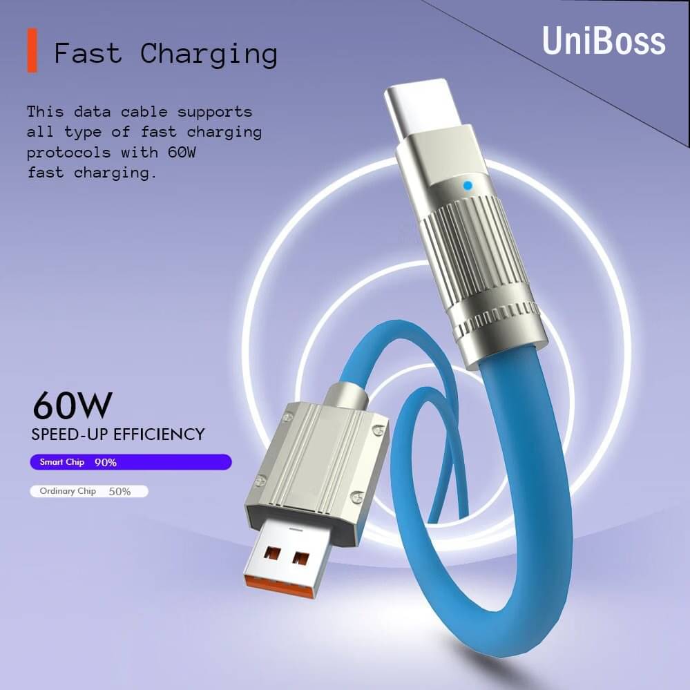     			Premium Type-C Data Cable with Fast Charging and  High-Speed Data Transfer, Tangle-Free Durable Design, Universal Compatibility for Smartphones, Tablets, Laptops, and USB-C Enabled Devices