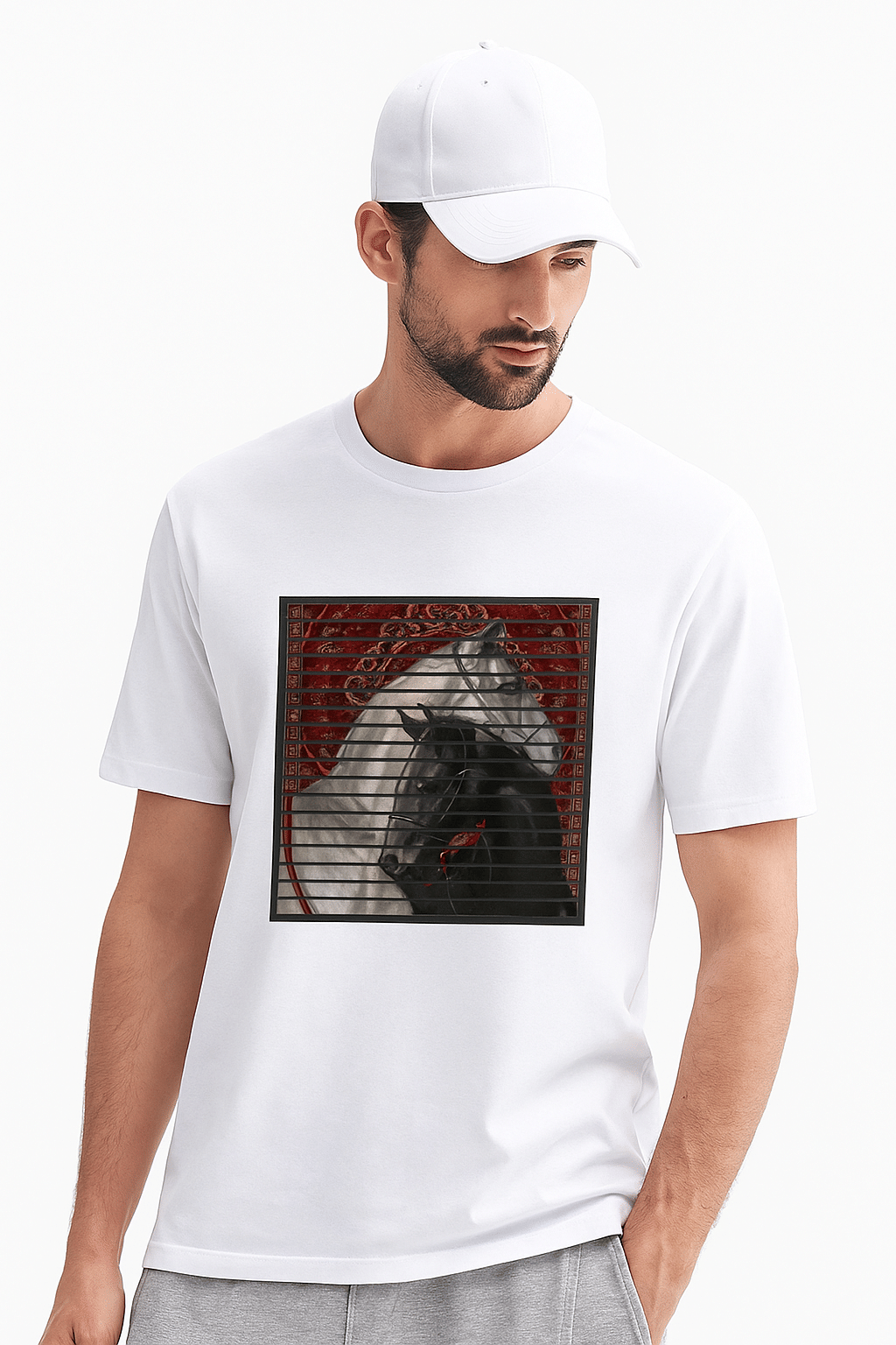     			Shree Sai Enterprise Men 100% Cotton Regular Fit Printed T-Shirt ( White )
