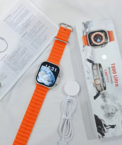     			T800 Ultra Smart Watch with Beautiful Strap, Bluetooth Calling Smart Watch, 1.99" Touch Display with Fitness & Outdoor, Health & Medical Tracker, 8 Unique UI Interactions (Orange)