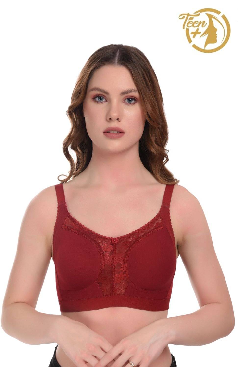 TEENPLUS Pack of 1 Cotton Blend Non Padded Everyday Bra For Women ( Maroon ) TEENPLUS Pack of 1 Cotton Blend Non Padded Everyday Bra For Women ( Maroon )