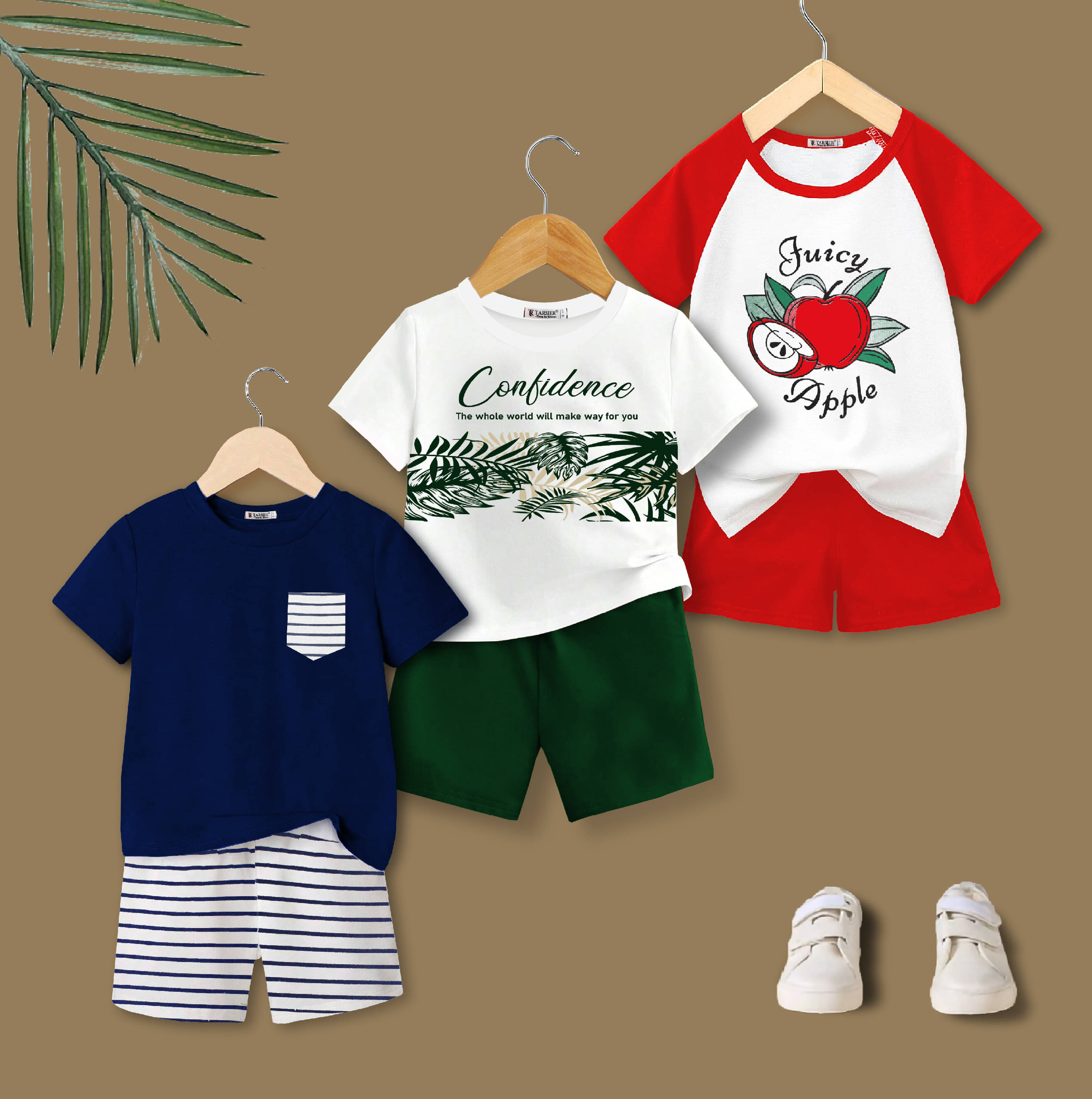     			Tarsier Pack of 3 Boys Cotton Blend T-Shirt & Shorts Set ( Multicolor 7 )