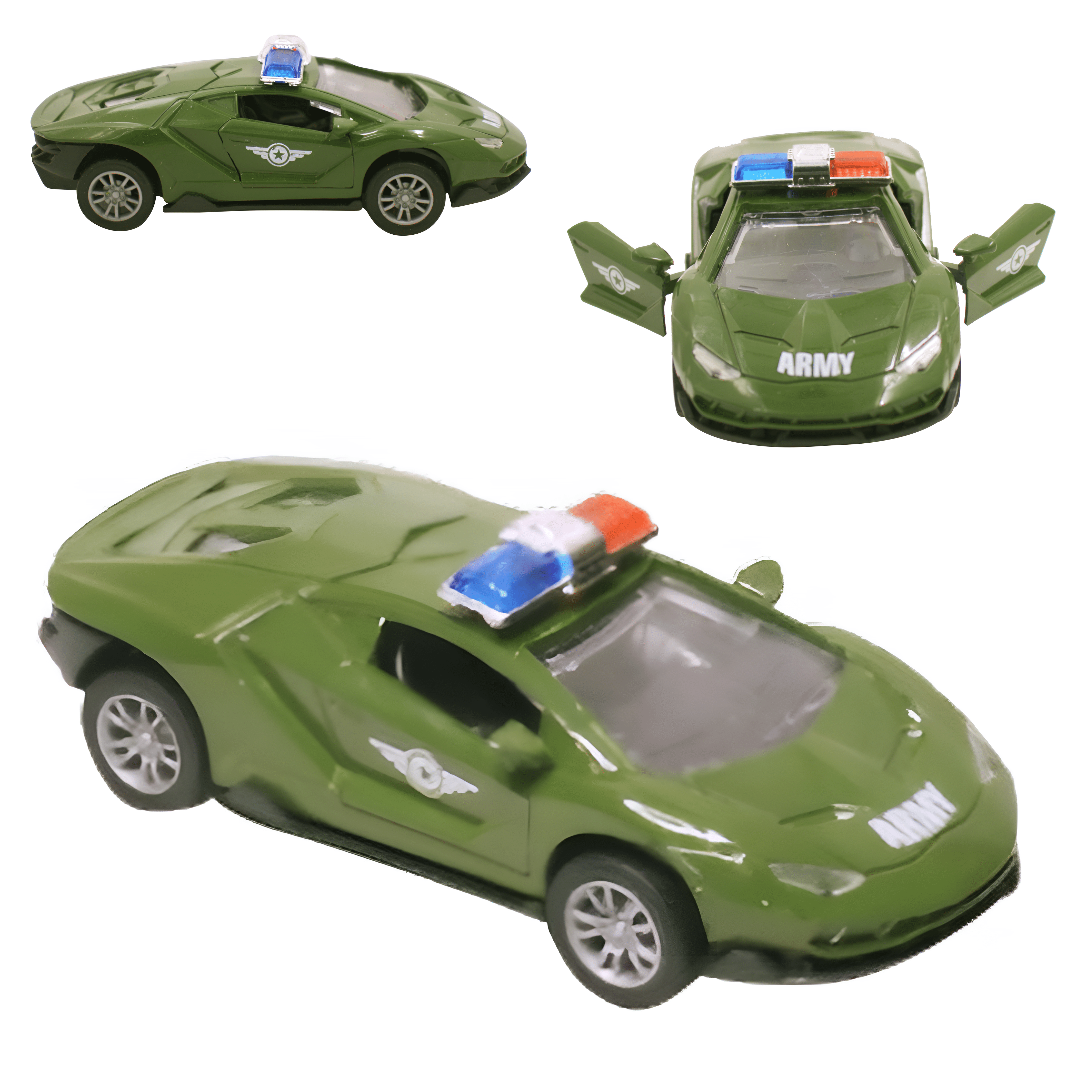     			Toy Cloud Lamborghini Army Car 1:32 Scale Die-Cast Metal Toy with Opening Doors and Pull Back Action Realistic Toy Car