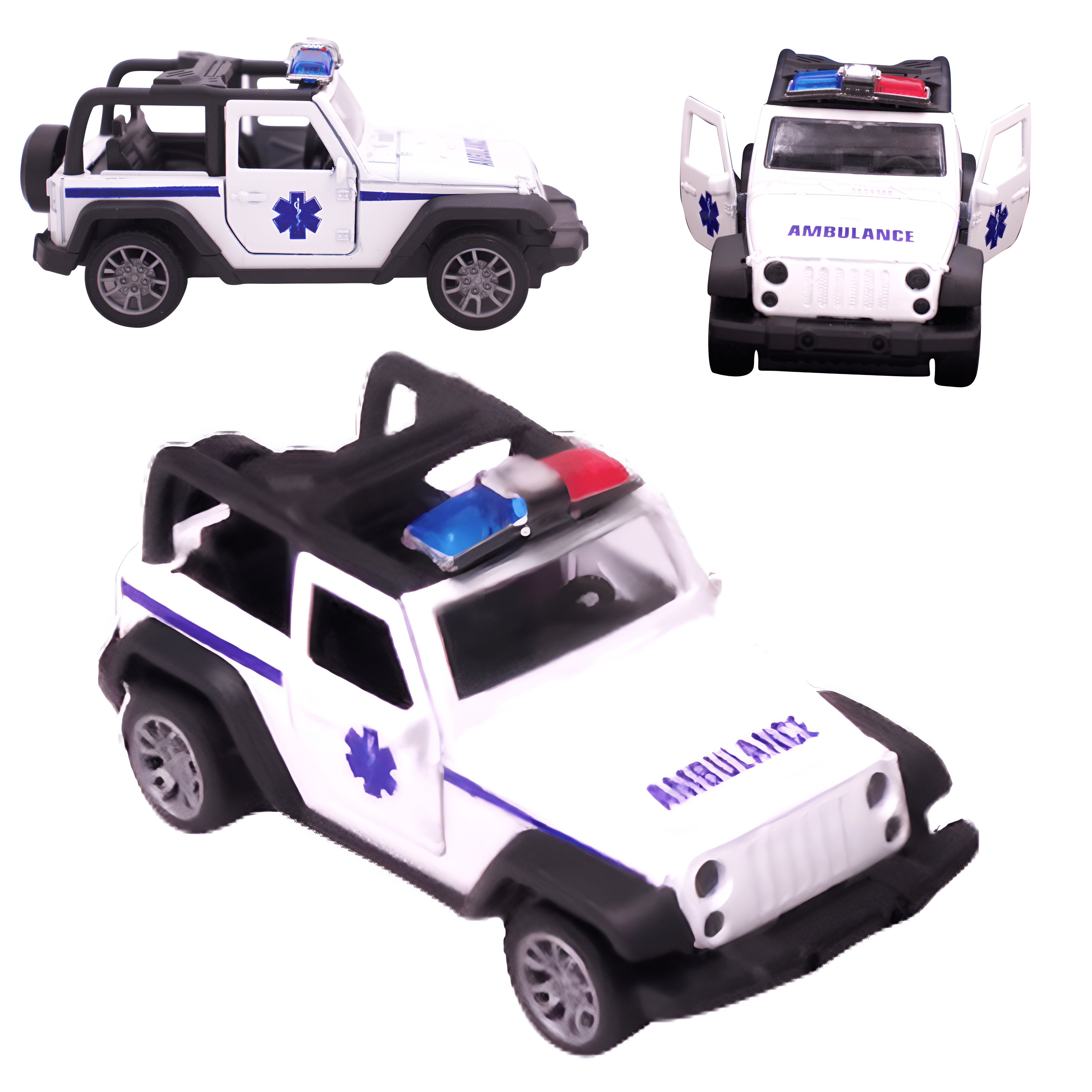    			Toy Cloud Thar Ambulance Car 1:32 Scale Die-Cast Metal Toy with Opening Doors and Pull Back Action Realistic Toy Car