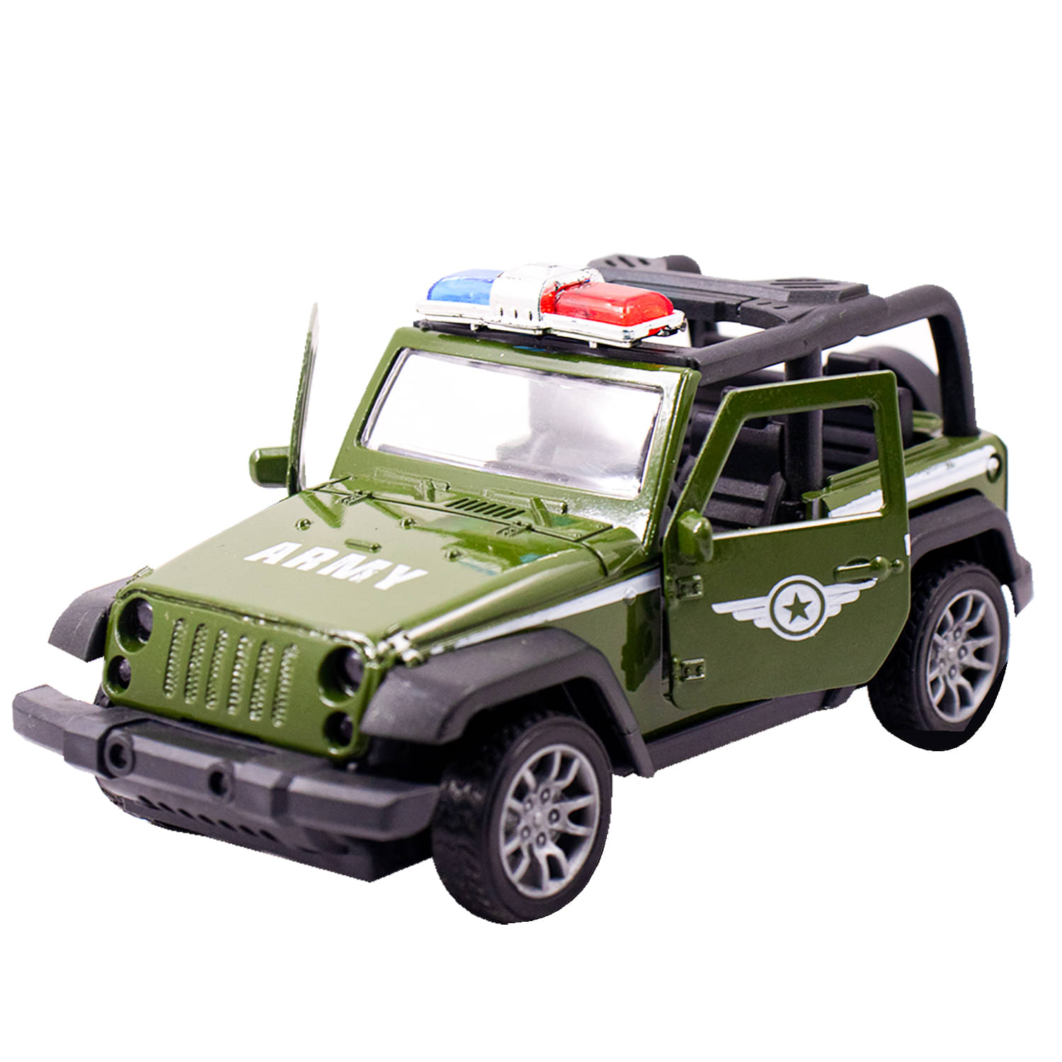     			Toy Cloud Thar Army Jeep 1:32 Scale Die-Cast Metal Toy with Opening Doors and Pull Back Action Realistic Toy Car
