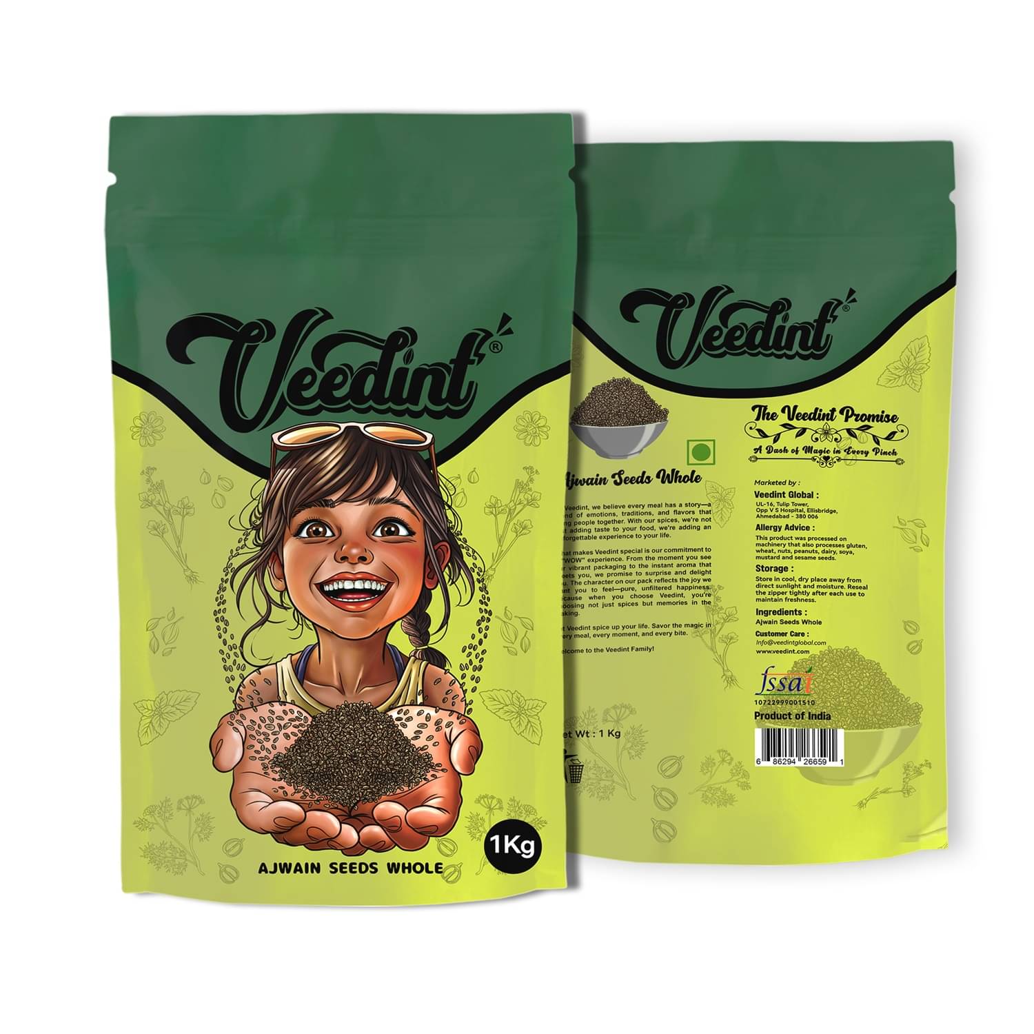 VeeDInt Ajwain Seed (1Kg) (Carom Seed), Natural, Indian Origin 1 kg     			VeeDInt Ajwain Seed (1Kg) (Carom Seed), Natural, Indian Origin 1 kg