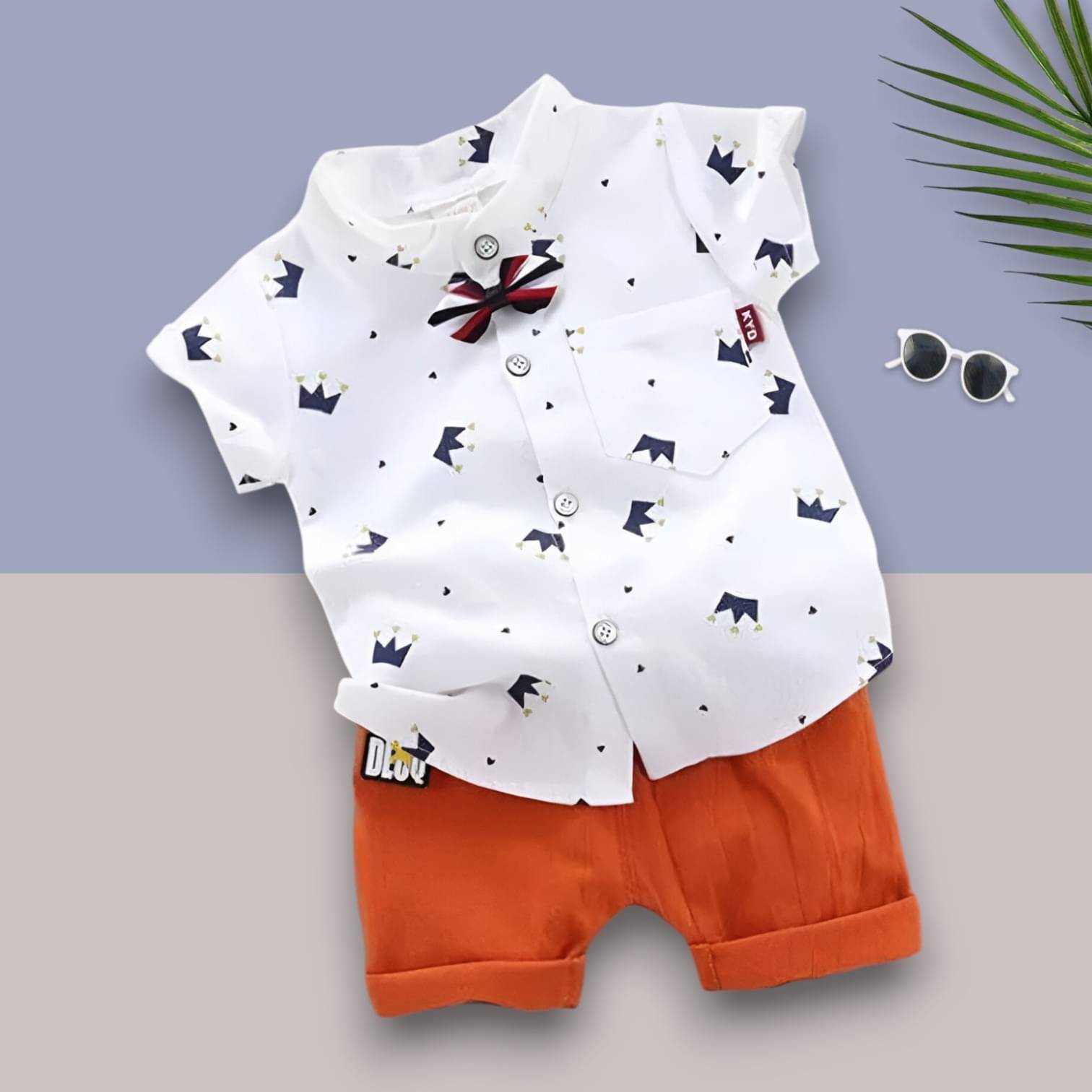     			Woxaa Pack of 1 Boys Cotton Blend Shirt & Shorts Set ( Multicolor 1 )