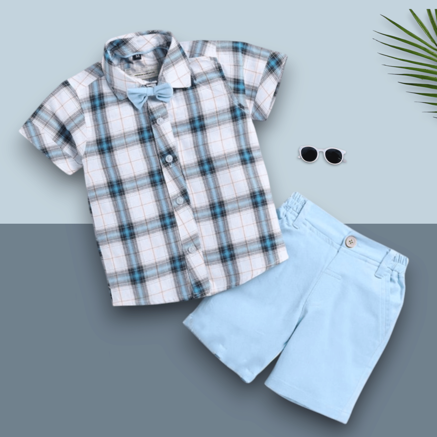     			Woxaa Pack of 1 Boys Cotton Blend Shirt & Shorts Set ( Multicolor 1 )