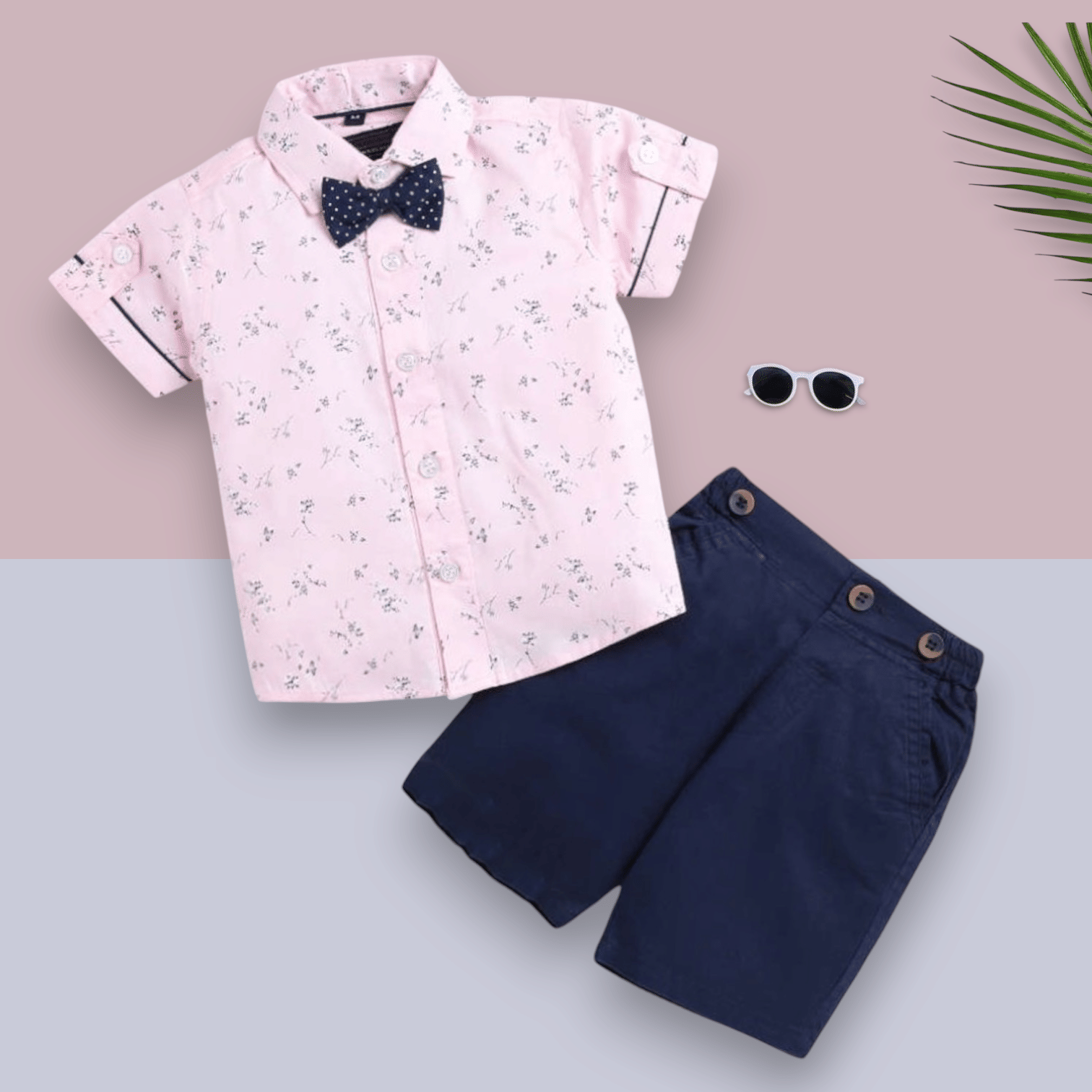 Woxaa Pack of 1 Boys Cotton Blend Shirt & Shorts Set ( Multicolor 1 )     			Woxaa Pack of 1 Boys Cotton Blend Shirt & Shorts Set ( Multicolor 1 )