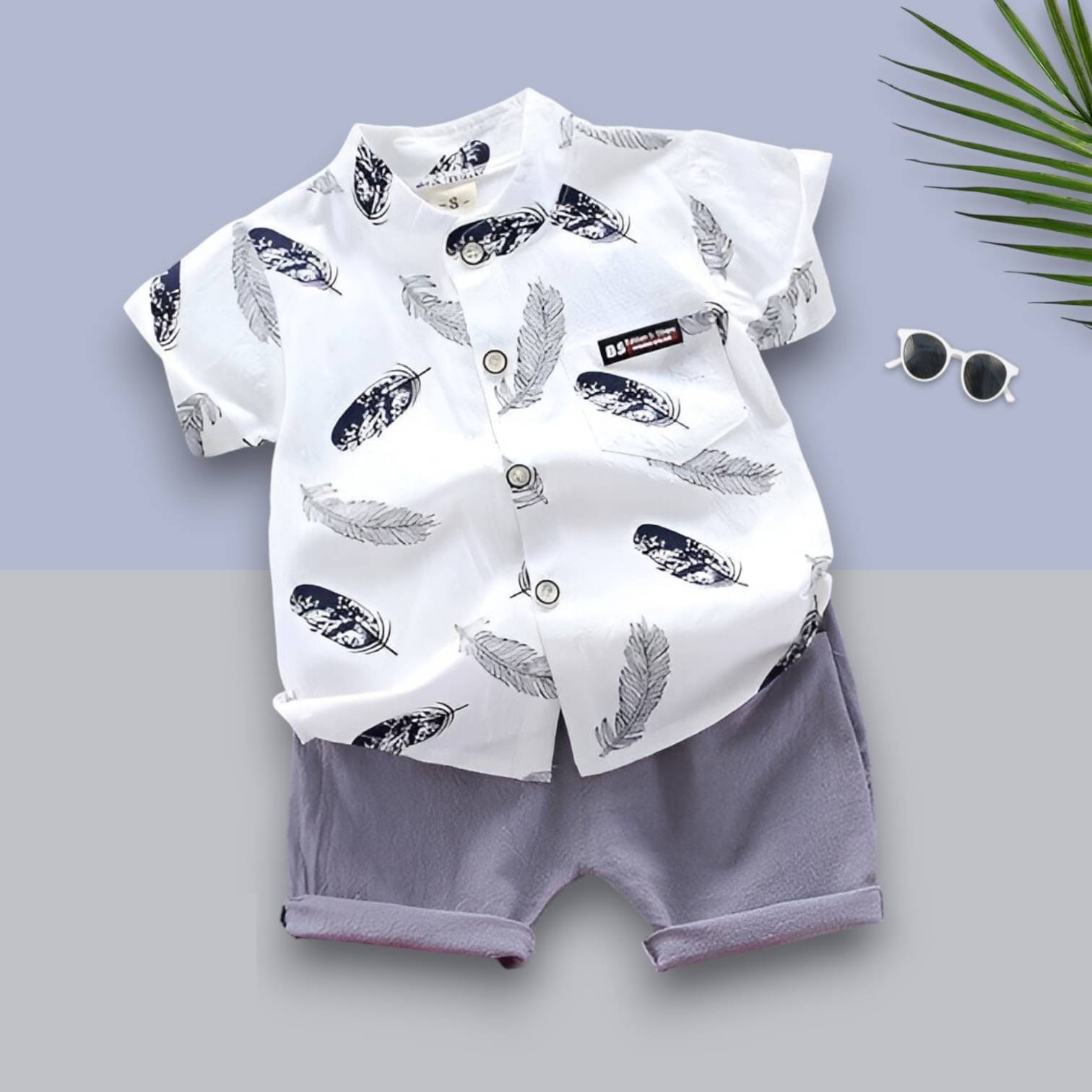 Woxaa Pack of 1 Boys Cotton Blend Shirt & Shorts Set ( Multicolor 1 ) Woxaa Pack of 1 Boys Cotton Blend Shirt & Shorts Set ( Multicolor 1 )