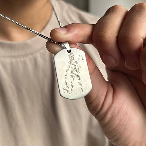     			amisha hub Silver Men's Religious Pendant With Chain ( Pack of 1 )