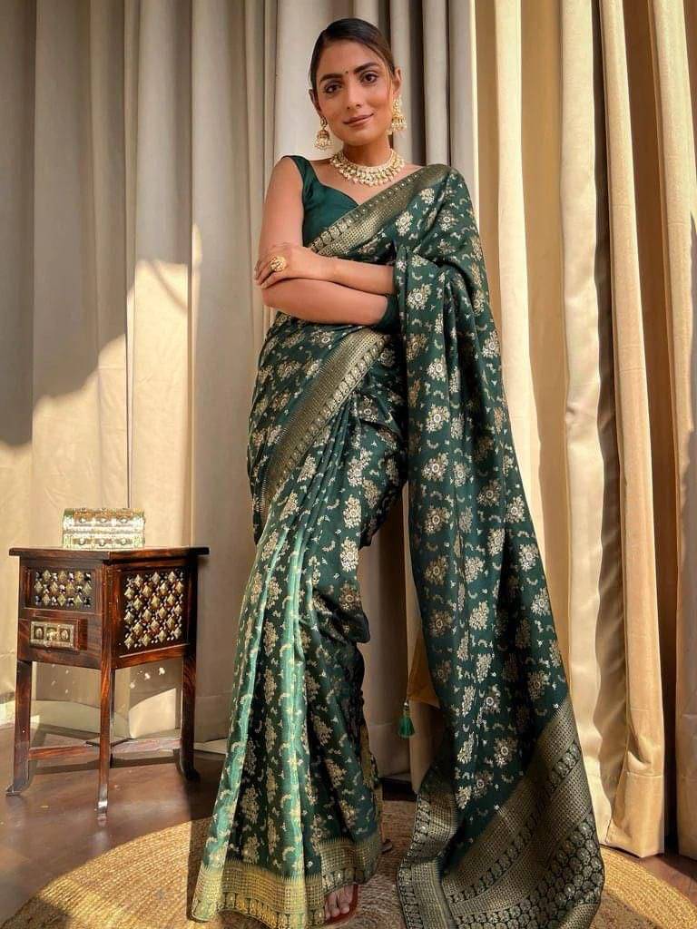 fab woven Art Silk Woven Kanjeevaram Sarees With Unstitched Blouse Piece ( Green )     			fab woven Art Silk Woven Kanjeevaram Sarees With Unstitched Blouse Piece ( Green )