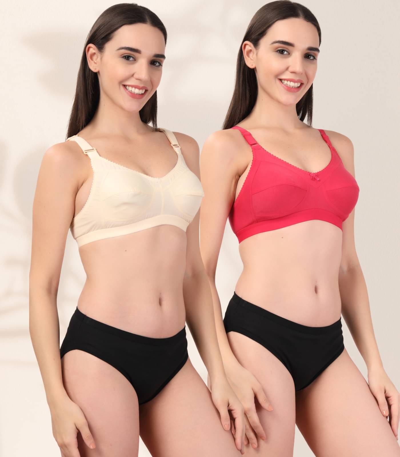 ADORNSTAR Pack of 2 Cotton Bra & Panty Set For Women ( Multicolor1 ) ADORNSTAR Pack of 2 Cotton Bra & Panty Set For Women ( Multicolor1 )