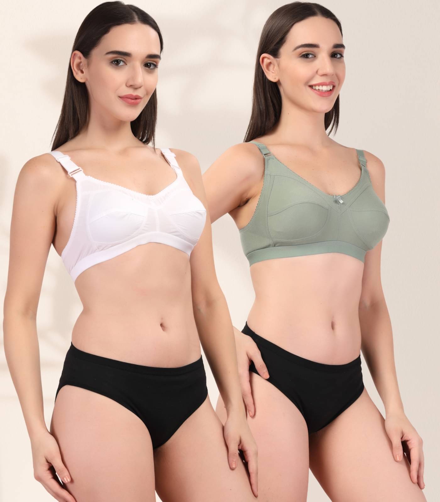     			ADORNSTAR Pack of 2 Cotton Bra & Panty Set For Women ( Multicolor4 )