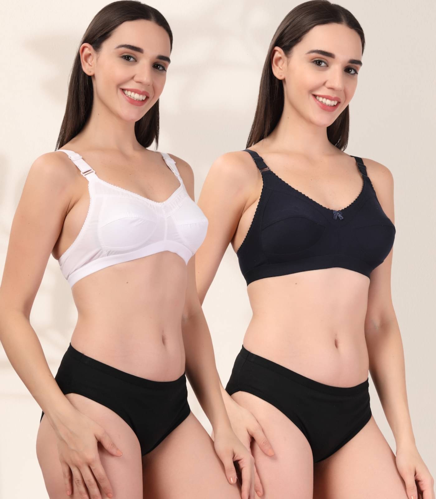     			ADORNSTAR Pack of 2 Cotton Bra & Panty Set For Women ( Multicolor7 )