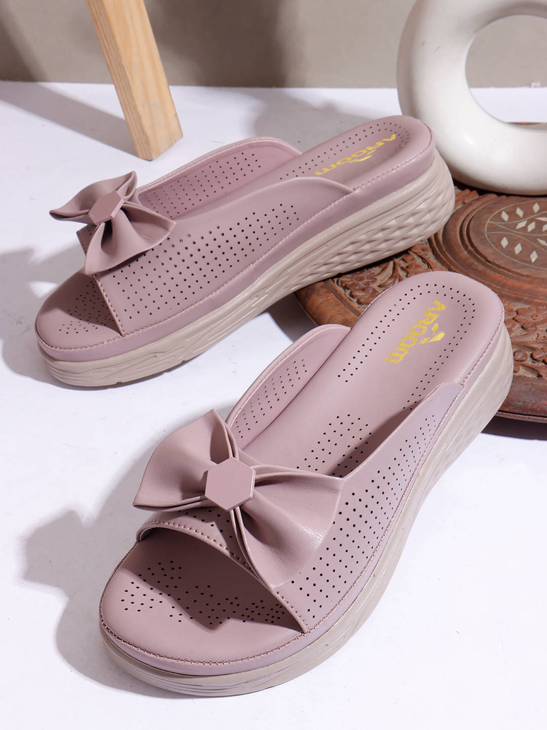     			Aroom Purple Women's Sandal Heels