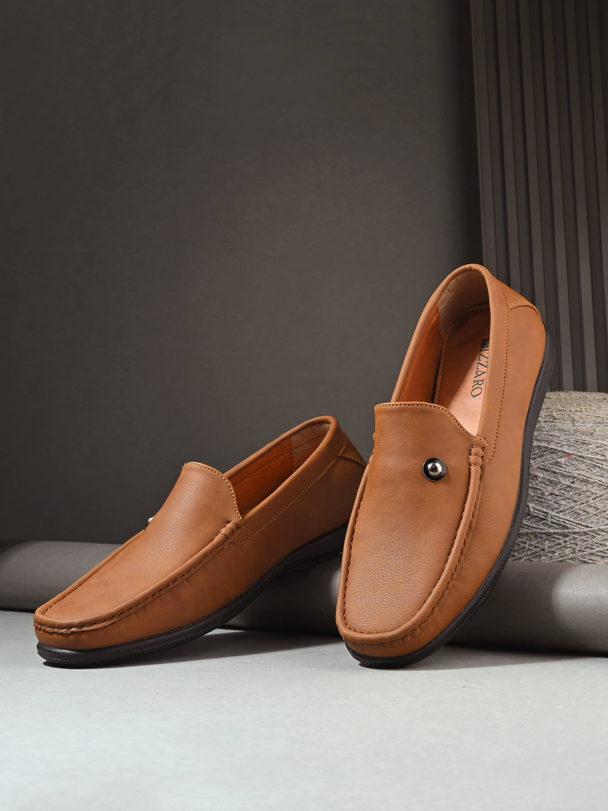     			BIZZARO Tan Men's Slip on Shoes
