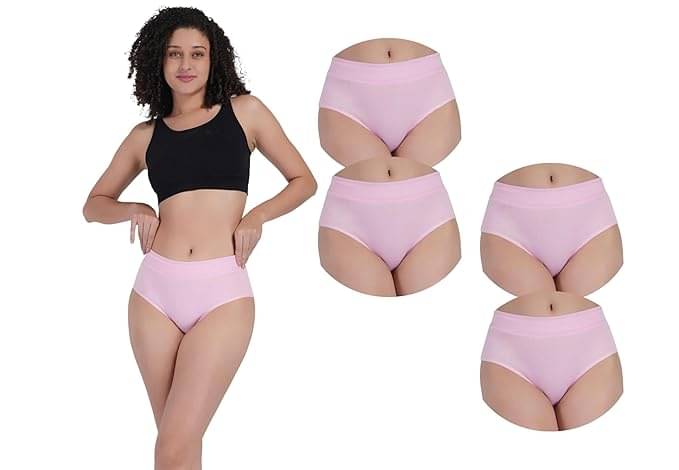 Bebron Pack of 4 Cotton Lycra Hipster For Women ( Pink ) Bebron Pack of 4 Cotton Lycra Hipster For Women ( Pink )